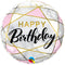 Birthday Marble Effect Foil Balloon - 18