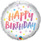 Birthday Rainbow Dots Foil Balloon - 18