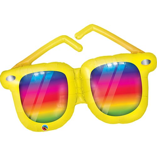Rainbow Striped Sunglasses Balloon - 42"