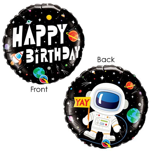 Birthday Astronaut Foil Balloon - 18"