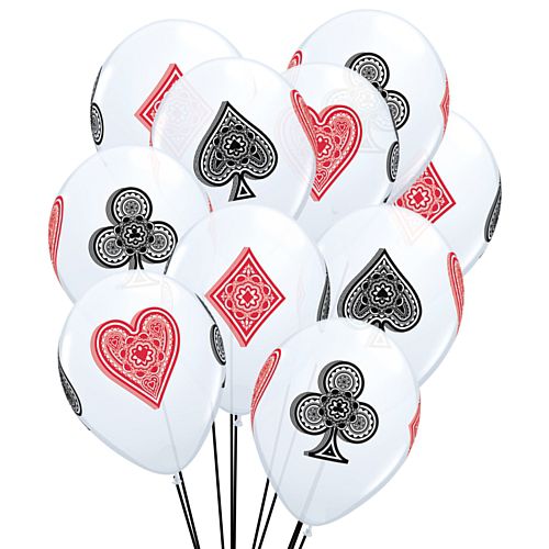 Card Suit Latex Balloons - 11" - Pack of 10