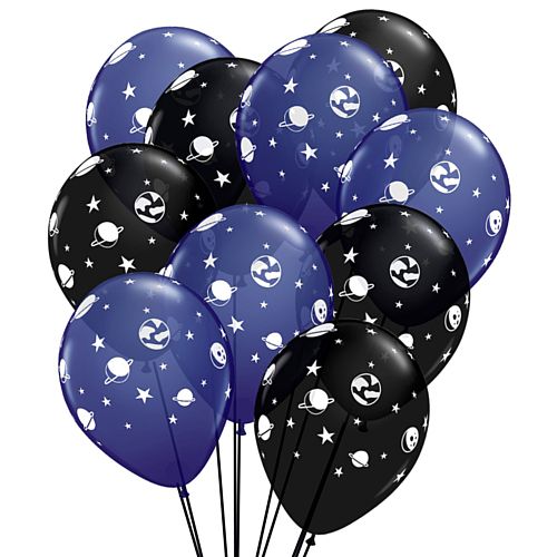 Celestial Fun Space Latex Balloons - 11" - Pack of 10