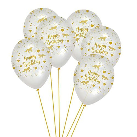 Clear Unicorn Latex Balloons - 12