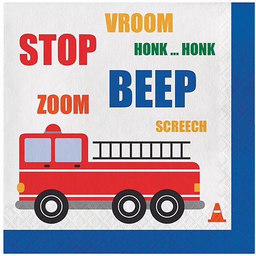 Cars and Trucks Lunch Napkins - Pack of 16