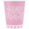 Pink Hearts Baby Shower Paper Cups - 266ml - Pack of 8