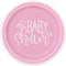 Pink Hearts Baby Shower Plates - 23cm - Pack of 8