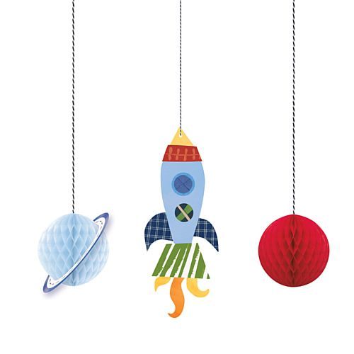 Outer Space Hanging Decorations - Pack of 3