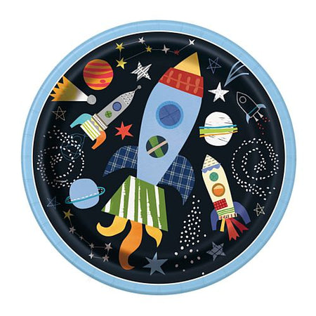 Outer Space Round Dinner Plates - 9