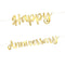 Gold 'Happy Anniversary' Letter Banner - 1.52m