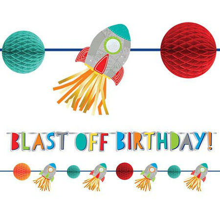 Blast Off Birthday Letter Banner Kit - Pack of 2