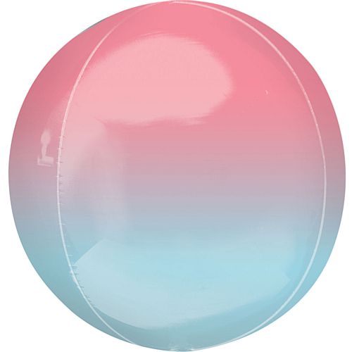 Ombre Red and Blue Orbz Foil Balloon - 38cm