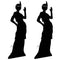Flapper Pair Silhouette Lifesize Cardboard Cutout - 1.7m