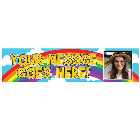 Rainbow Personalised Photo Banner - 1.2m