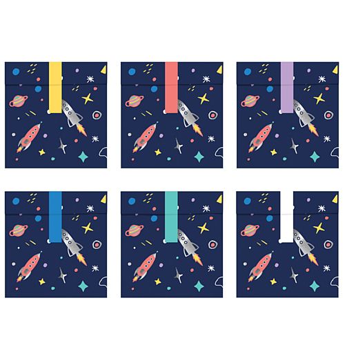 Space Party Treat Bags - 14cm - Pack of 6
