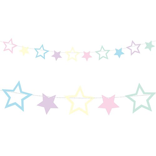 Unicorn Pastel Stars Garland - 1.4m