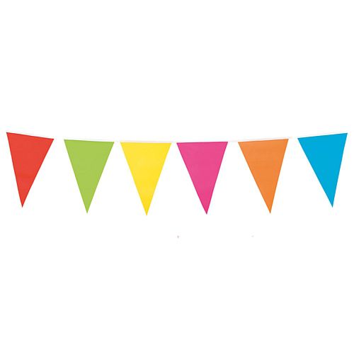 Rainbow Mini Plastic Bunting - 3m