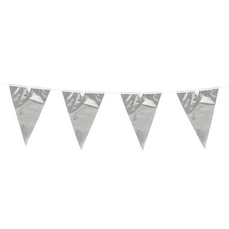 Silver Foil Mini Bunting - 3m