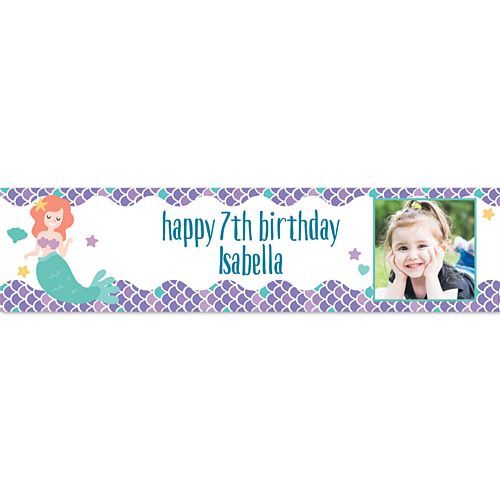 Mermaid Personalised Photo Banner - 1.2m