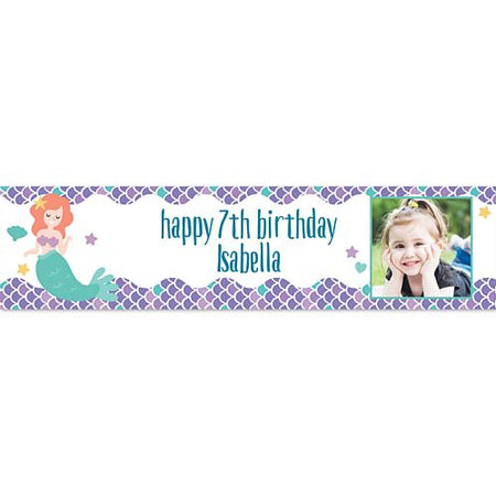 Mermaid Personalised Photo Banner - 1.2m