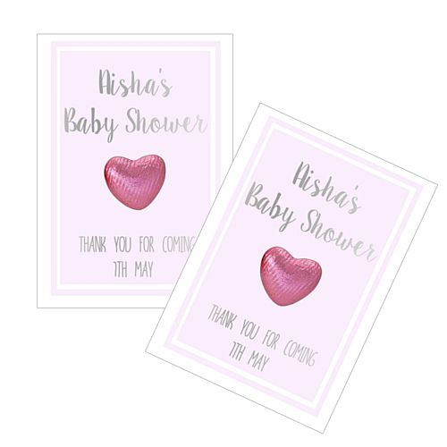 Personalised Baby Shower Favours - Pink - Pack of 8