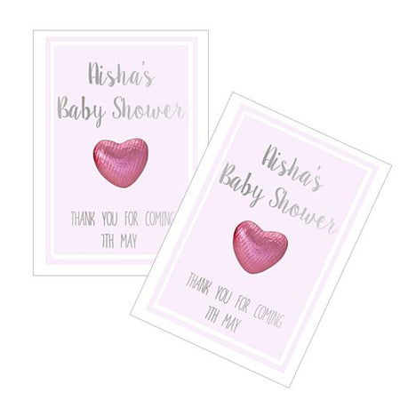 Personalised Baby Shower Favours - Pink - Pack of 8