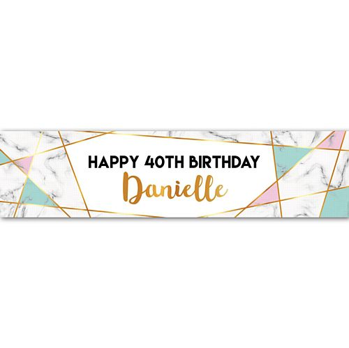 Marble Personalised Banner - 1.2m