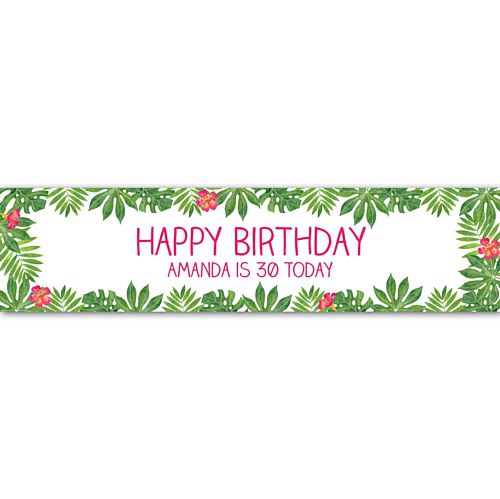 Tropical Leaves Personalised Banner - 1.2m