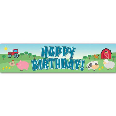 Farm Happy Birthday Banner - 1.2m