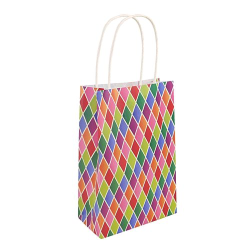 Harlequin Diamond Pattern Paper Party Bags - 21cm - Each