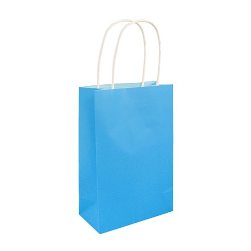 Neon Blue Paper Party Bags - 21cm - Each