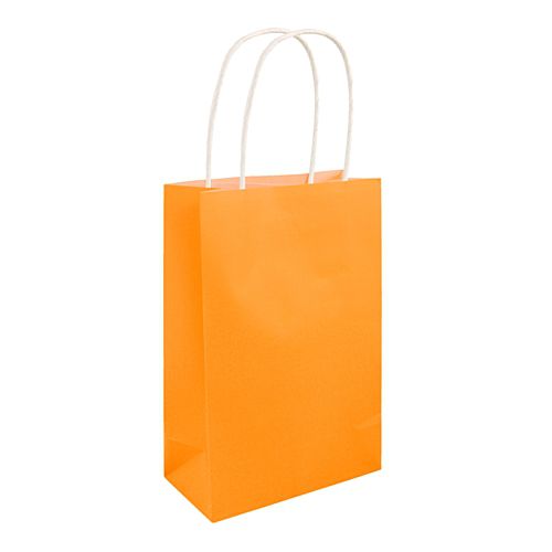 Neon Orange Paper Party Bags - 21cm - Each