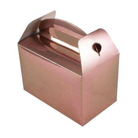 Rose Gold Metallic Party Boxes - Pack of 6