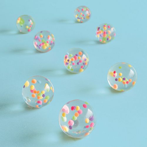 Confetti Filled Bouncy Balls - Pack of 8