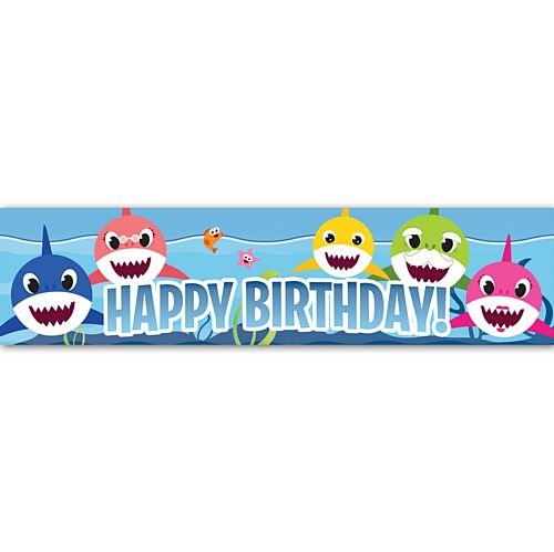 Baby Shark Happy Birthday Banner - 1.2m