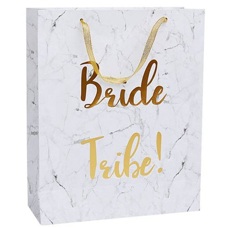 Bride Tribe Marble and Gold Foil Gift Bag