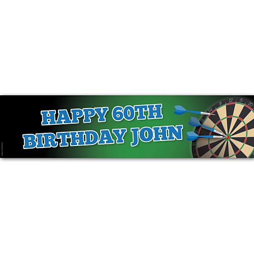 Darts Party Personalised Banner - 1.2m