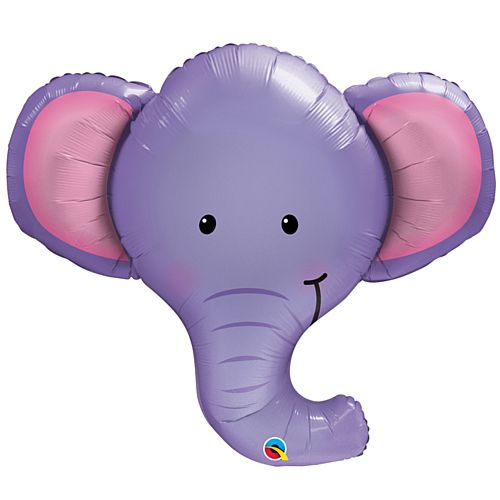 Ellie the Elephant Face Foil Balloon - 39"