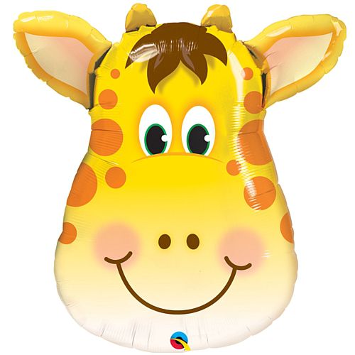 Jolly Giraffe Face Foil Balloon - 32"