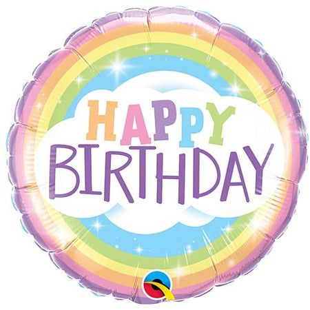 Pastel Rainbow Happy Birthday Foil Balloon - 18