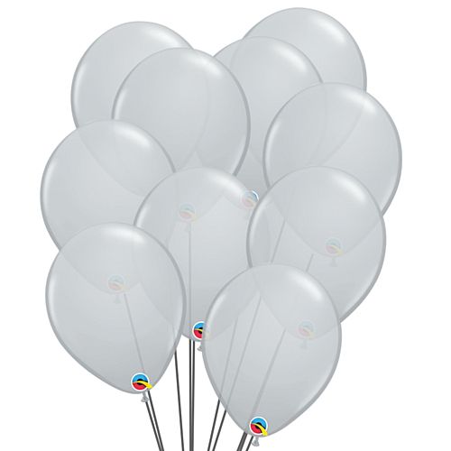 Pale Grey Latex Balloons - 11" - Pack of 10