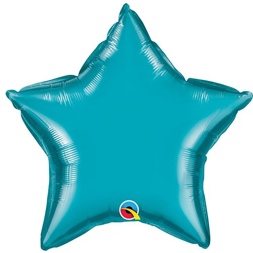 Turquoise Blue Star Shaped Foil Balloon - 20"