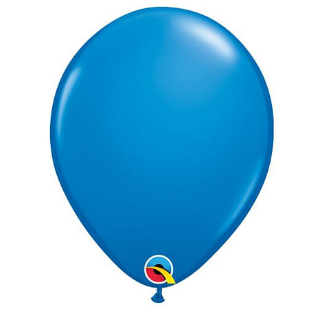 Blue Plain Colour Mini Latex Balloons - 5