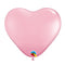 Pink Heart Mini Shape Latex Balloons - 6