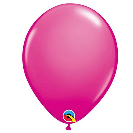 Wild Berry Hot Pink Plain Colour Mini Latex Balloons - 5