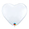 White Heart Mini Shape Latex Balloons - 6