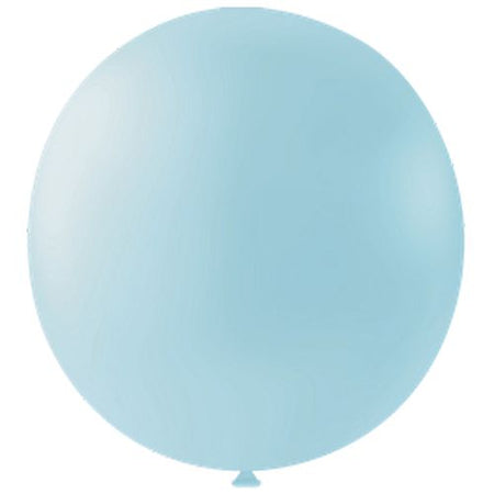 Pastel Blue Giant Round Latex Balloons - 24