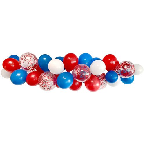Red, White and Blue Balloon Cluster Cloud Kit - 36 Balloons - 2.5m