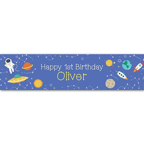 Outer Space Personalised Banner - 1.2m