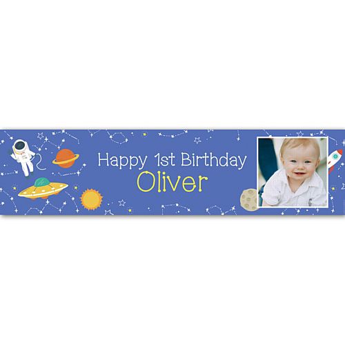 Outer Space Personalised Photo Banner - 1.2m