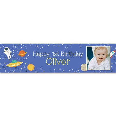 Outer Space Personalised Photo Banner - 1.2m